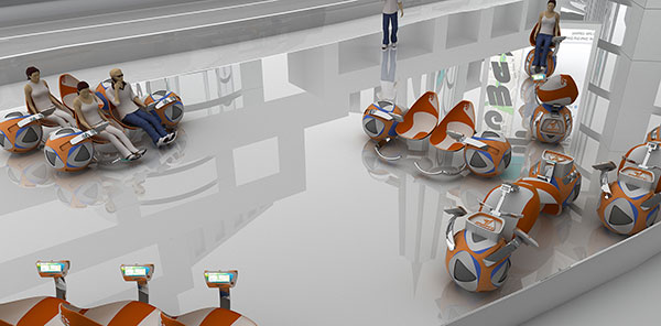 Project: Future bus station, a waiting hall for passengers